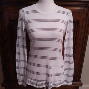 BDG Striped Long Sleeve Fleece Pullover